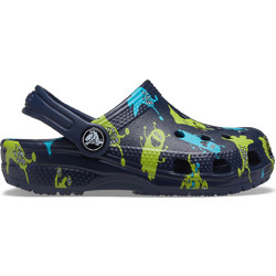 Crocs Classic Monster Print Clog Παιδικά Παπούτσια Θαλάσσης για Αγόρι Navy Μπλε 206833-410