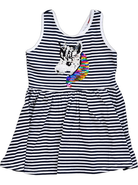 TraX Παιδικό Φόρεμα Λευκό Navy Μπλε 37129