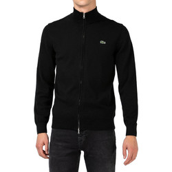 Lacoste Ανδρική Ζακέτα Φούτερ με Φερμουάρ Μαύρη 3AH1957-031