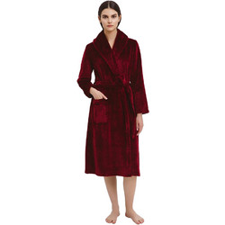 Giota Γυναικεία Ρόμπα Χειμωνιάτικη Fleece Μπορντό 3908
