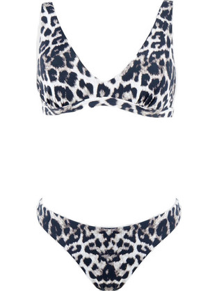 Gsecret Bikini Set Μπουστάκι Animal Print Μαύρο Λευκό G3265-22187