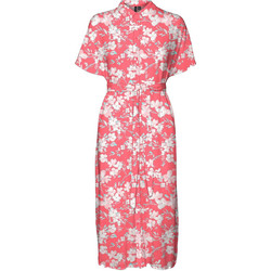 Vero Moda Midi Καλοκαιρινό Καθημερινό Φόρεμα Ροζ 10281893
