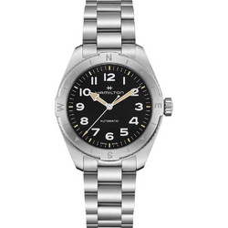 Hamilton Khaki Field Ανδρικό Ρολόι Αυτόματο με Ασημί Μεταλλικό Μπρασελέ H70315130