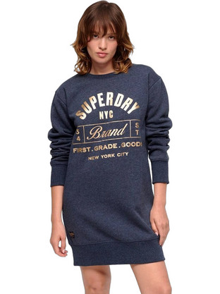 Superdry Mini Καθημερινό Φόρεμα Navy Μπλε W8011496A-ZE2