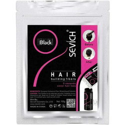 Sevich Hair Building Black Κάλυψη Αραίωσης Μαλλιών Νανοΐνες 100gr