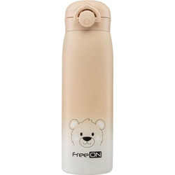 FreeON Βρεφικό Θερμός Υγρών Ανοξείδωτο Bear Beige 480ml