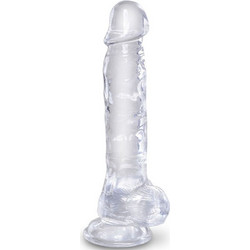 Pipedream King Cock Ρεαλιστικό Dildo με Βεντούζα & Όρχεις 16.5cm Clear