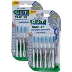 Gum 1618 Trav-ler Μεσοδόντια Βουρτσάκια 2.0mm Γκρι 2x6τμχ