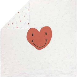 Laessig Happy Rascals Heart Κουβέρτα Αγκαλιάς 100x100 Λευκή