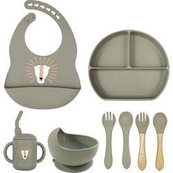 BabyCloud Σετ Φαγητού Lion Khaki 8τμχ
