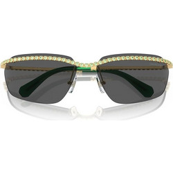 Swarovski SK7001 400487 Γυναικεία Γυαλιά Ηλίου Ορθογώνια Μεταλλικά Χρυσά με Μαύρο Polarized Φακό