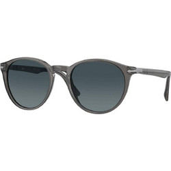 Persol PO3152S 1196S3 Ανδρικά Γυαλιά Ηλίου Στρογγυλά Κοκάλινα Μαύρα με Μαύρο Polarized Φακό