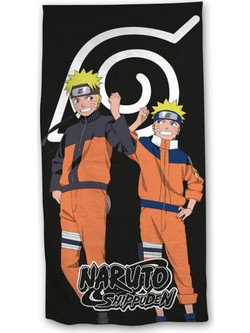 Aymax Naruto Shippuden Παιδική Πετσέτα Θαλάσσης Μαύρη 70x140cm