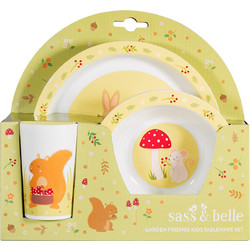 Sass & Belle Βρεφικό Σετ Φαγητού Garden Friends 3τμχ