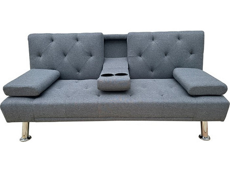 Zita Plus Rest Τριθέσιος Καναπές Κρεβάτι Γκρι 168x88x79cm 40.0157