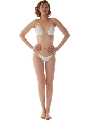 Gsecret Bikini Set Τριγωνάκι με Ενίσχυση String Λευκό C9391-26876