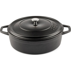 Hosse Kitchen Κατσαρόλα Μαντεμένια Εμαγιε Επίστρωση Black Onyx 26cm