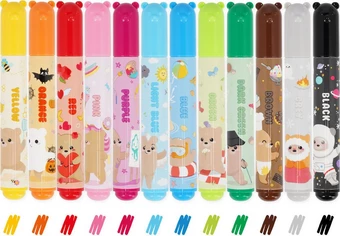 Legami Brush Markers Set of 12 Teddy Friends