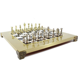 Σκάκι Μεταλλικό με Πιόνια 28x28cm 13810