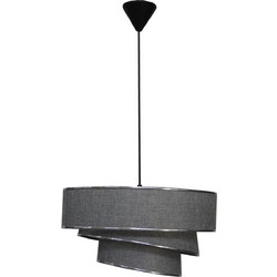 Heronia Lighting Κρεμαστό Φωτιστικό Οροφής Μονόφωτο E27 Γκρι Φ40cm 14-0283