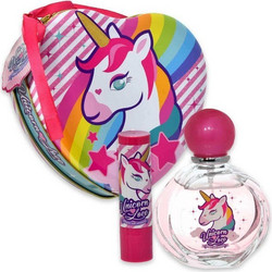 Lorenay Unicorn Love Heart Eau de Toilette 50ml + Lipstick 50ml + Case