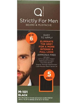 Qure Strictly For Men M-101 Μαύρο Βαφή για Γένια