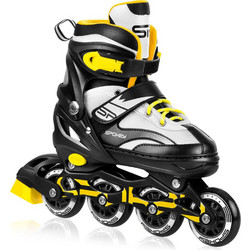 Spokey Tony Inline Αυξομειούμενα Rollers Παιδικά Μαύρα Κίτρινα
