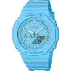 Casio G-Shock Ανδρικό Ρολόι Χρονογράφος με Γαλάζιο Καουτσούκ Λουράκι GA-2100-2A2ER