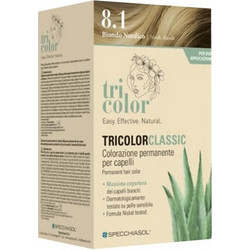 Homocrin Tricolor Classic 8.1 Ανοιχτό Ξανθό Μπλε Σαντρέ Φυτική Μόνιμη Βαφή Μαλλιών Xωρίς Αμμωνία