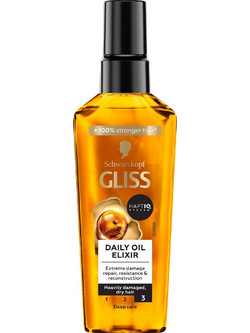 Schwarzkopf Gliss Daily Ξηρό Λάδι Μαλλιών για Επανόρθωση 75ml
