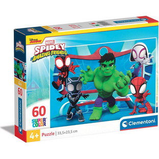 Παιδικό Puzzle Clementoni Super Color Marvel Spidey & Οι Απίθανοι Φίλοι Του 60 Κομμάτια