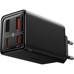 Baseus Φορτιστής χωρίς Καλώδιο με 2 Θύρες USB-A & 2 Θύρες USB-C 65W GAN6 Pro Black