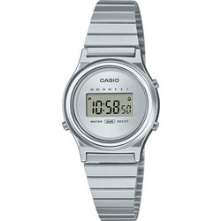 Casio Ψηφιακό Γυναικείο Ρολόι Χρονογράφος με Ασημί Μεταλλικό Μπρασελέ LA700WE-7AEF