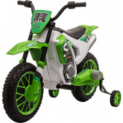 HOMCOM Cross Ηλεκτροκίνητο Παιδικό Μηχανάκι 12V Πράσινο 370-165V90GN