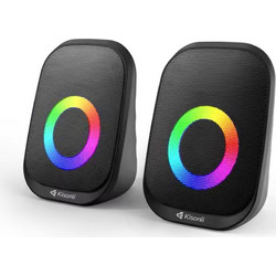 Kisonli X7 Ηχεία Υπολογιστή 2.0 3W με RGB Φωτισμό Black