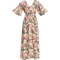 Roxy Peaceful Swell Again Maxi Καλοκαιρινό Καθημερινό Φόρεμα Floral Πολύχρωμο ERJWD03789-KVJ6