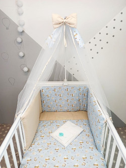 Baby Star Giraffe Σετ Κούνιας Light Blue 10τμχ
