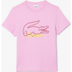 Lacoste Παιδικό T-Shirt Κοντομάνικο Ροζ 3TJ7726-IU9