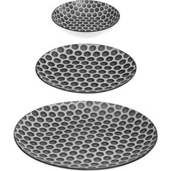 Secret de Gourmet Σετ Πιάτα Φαγητού Πορσελάνης Bohemia Rond 18τμχ 154723C