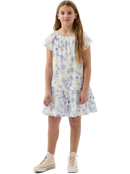 Gap Παιδικό Φόρεμα Floral Άσπρο Γαλάζιο 870530000
