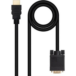Nanocable Καλώδιο HDMI Male to VGA Male 1.8m Black 10.15.4348
