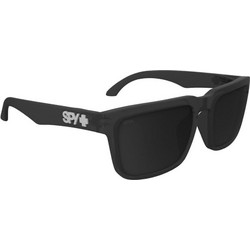 SPY HELM 648478821484 Ανδρικά Γυαλιά Ηλίου Τετράγωνα Κοκάλινα Μαύρα με Μαύρο Polarized Φακό