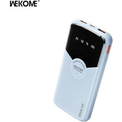Wekome WP-43 Power Bank 10000mAh 22.5W με Θύρα USB-A & Θύρα USB-C Light Blue
