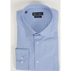 Versace 19V69 Como Ανδρικό Πουκάμισο Βαμβακερό Μακρυμάνικο Κανονική Γραμμή Γαλάζιο 11.00