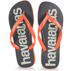 Havaianas Top Logomania 2 Ανδρικές Σαγιονάρες Αντιολισθητικές Ανθρακί 4145741-5023