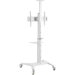 Gembird TVS-70T-02-W Βάση Τηλεόρασης Δαπέδου Περιστρεφόμενη Τροχήλατη 37"-70" έως 70kg White