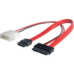 Akyga AK-CA-45 Καλώδιο Σκληρού Δίσκου 4-Pin Molex to 2 x 15-Pin SATA Female 0.2m Red