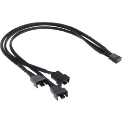 18321 Καλώδιο Τροφοδοσίας 4-Pin PWM to 3 x 4-Pin PWM 0.3m Black