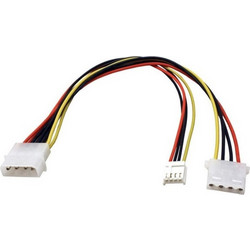 Roline 11.03.1010 Καλώδιο Τροφοδοσίας 4-Pin Molex Male to 4-Pin Floppy & 4-Pin Molex Female 0.3m Multicolor
