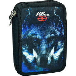 Back Me UP No Fear Night Wolf Κασετίνα Γεμάτη με 2 Θήκες Μπλε 348-29100